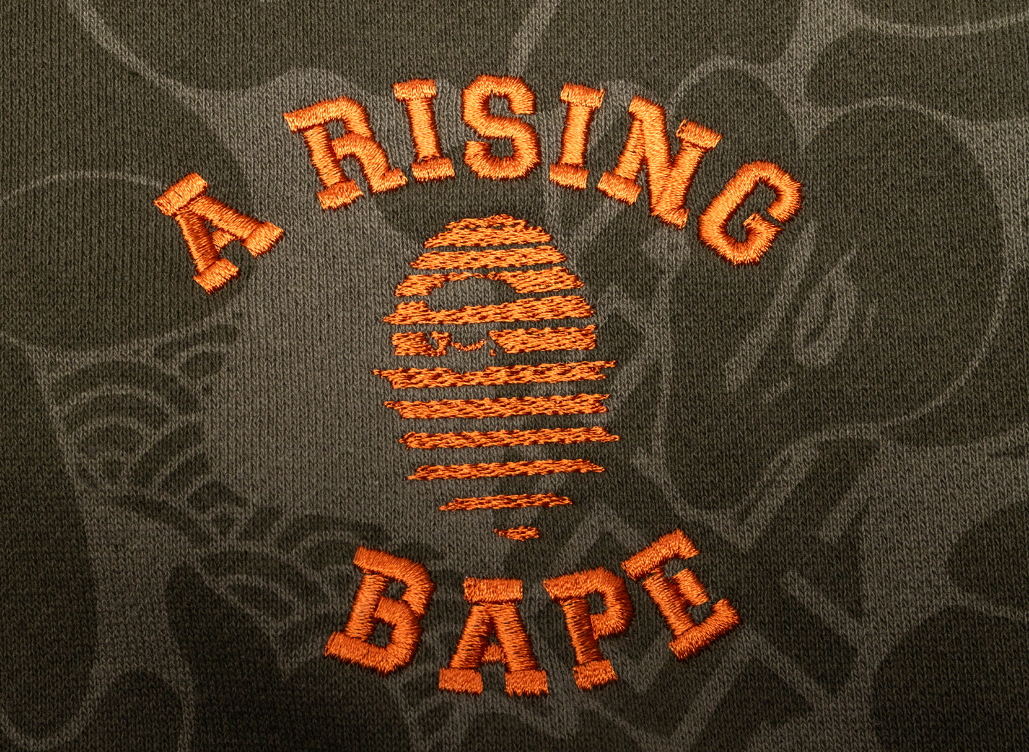 A Bathing Ape Asia Camo Pullover Hoodie in Olive - view 2