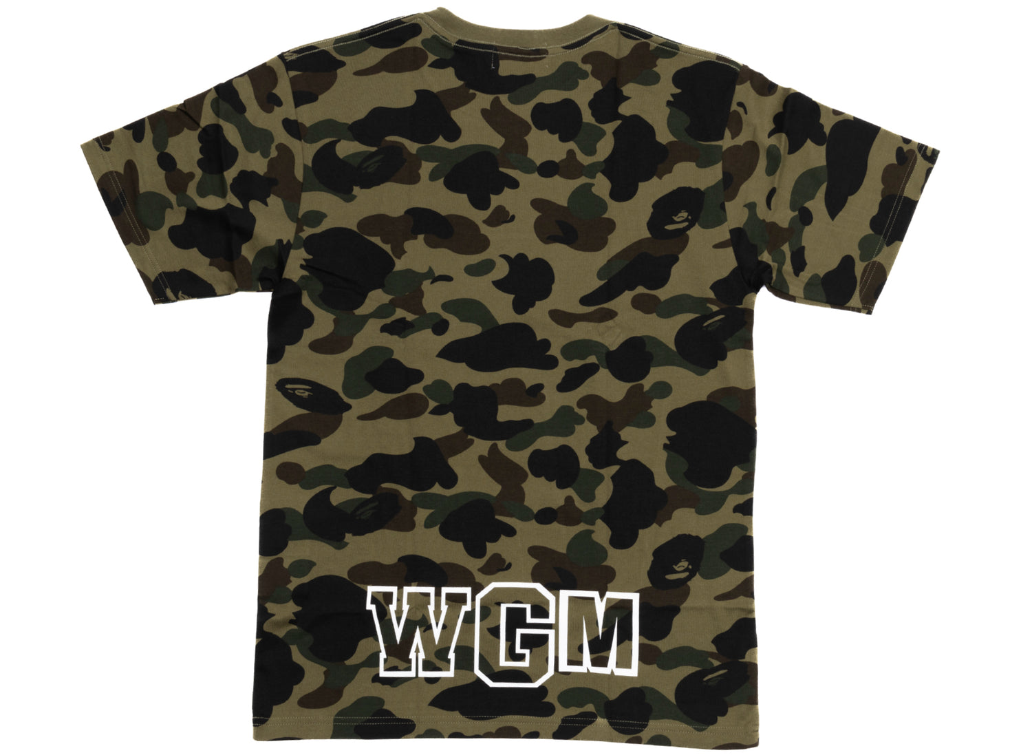 A Bathing Ape Bape Zipper S/S Tee in Green Camo - view 2