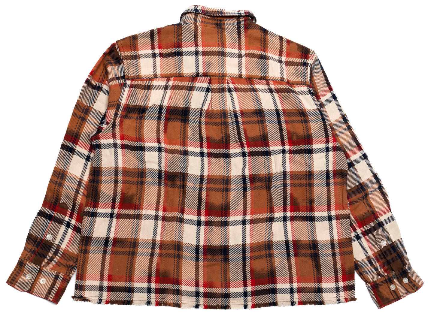 A Bathing Ape Bleached Bape Check Zip Shirt - view 2