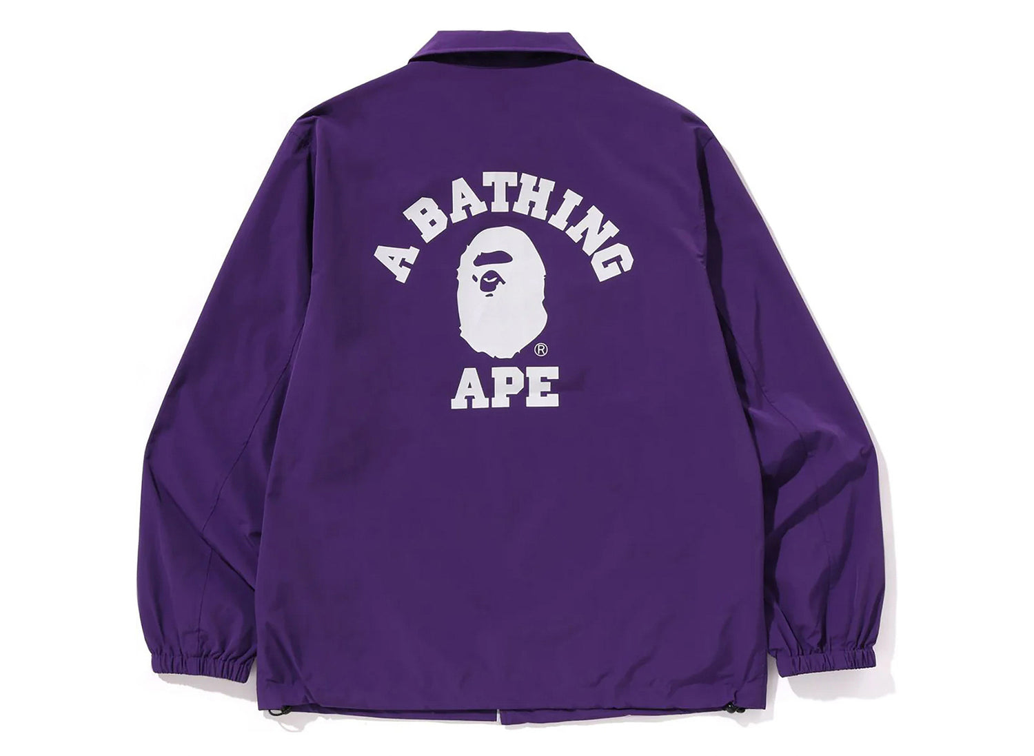 A Bathing Ape College Coach Jacket in Purple — view 2