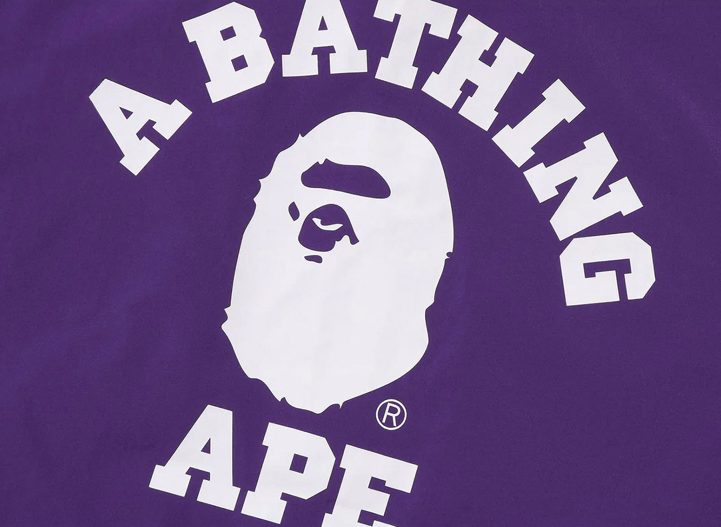 A Bathing Ape College Coach Jacket in Purple — view 4