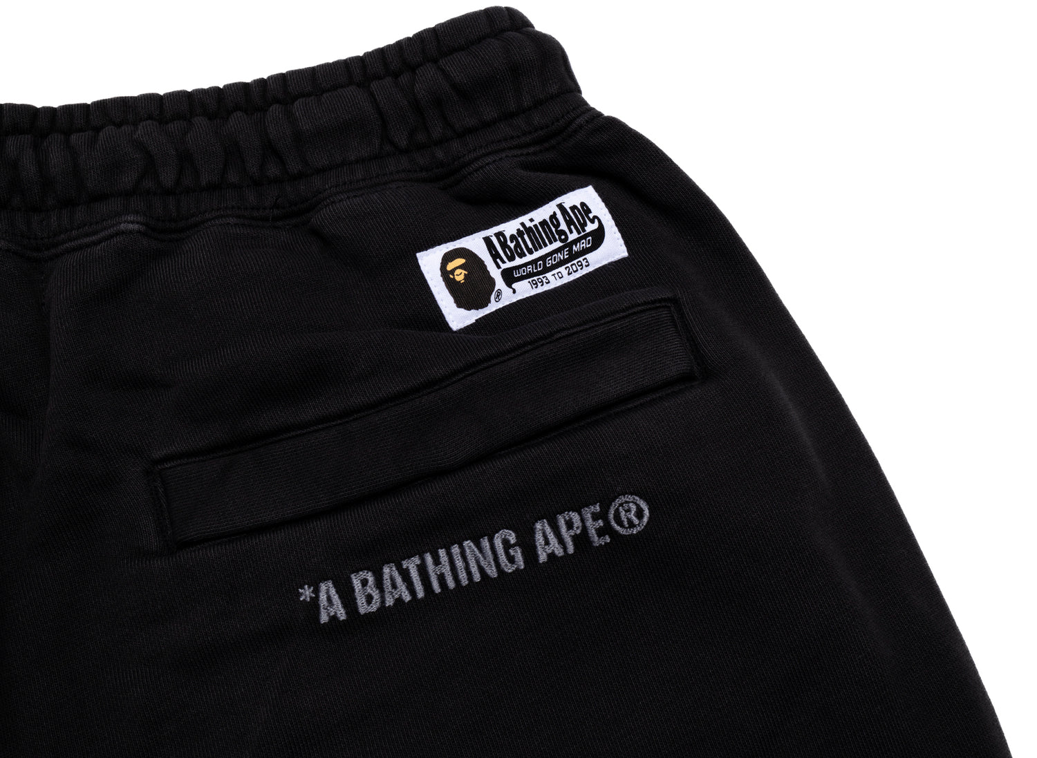 A Bathing Ape College One Point Overdye Pants in Black - view 3