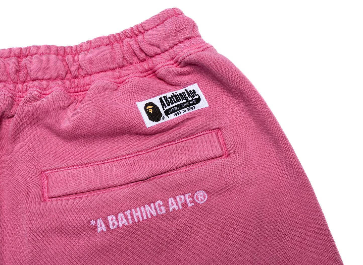 A Bathing Ape College One Point Overdye Pants in Pink - view 3