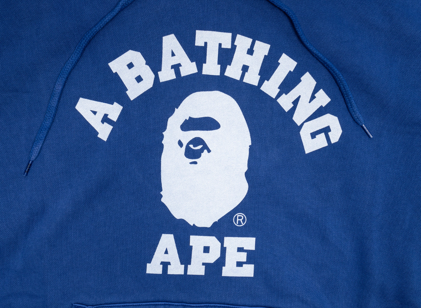 A Bathing Ape College Overdye Pullover Hoodie in Blue - view 2
