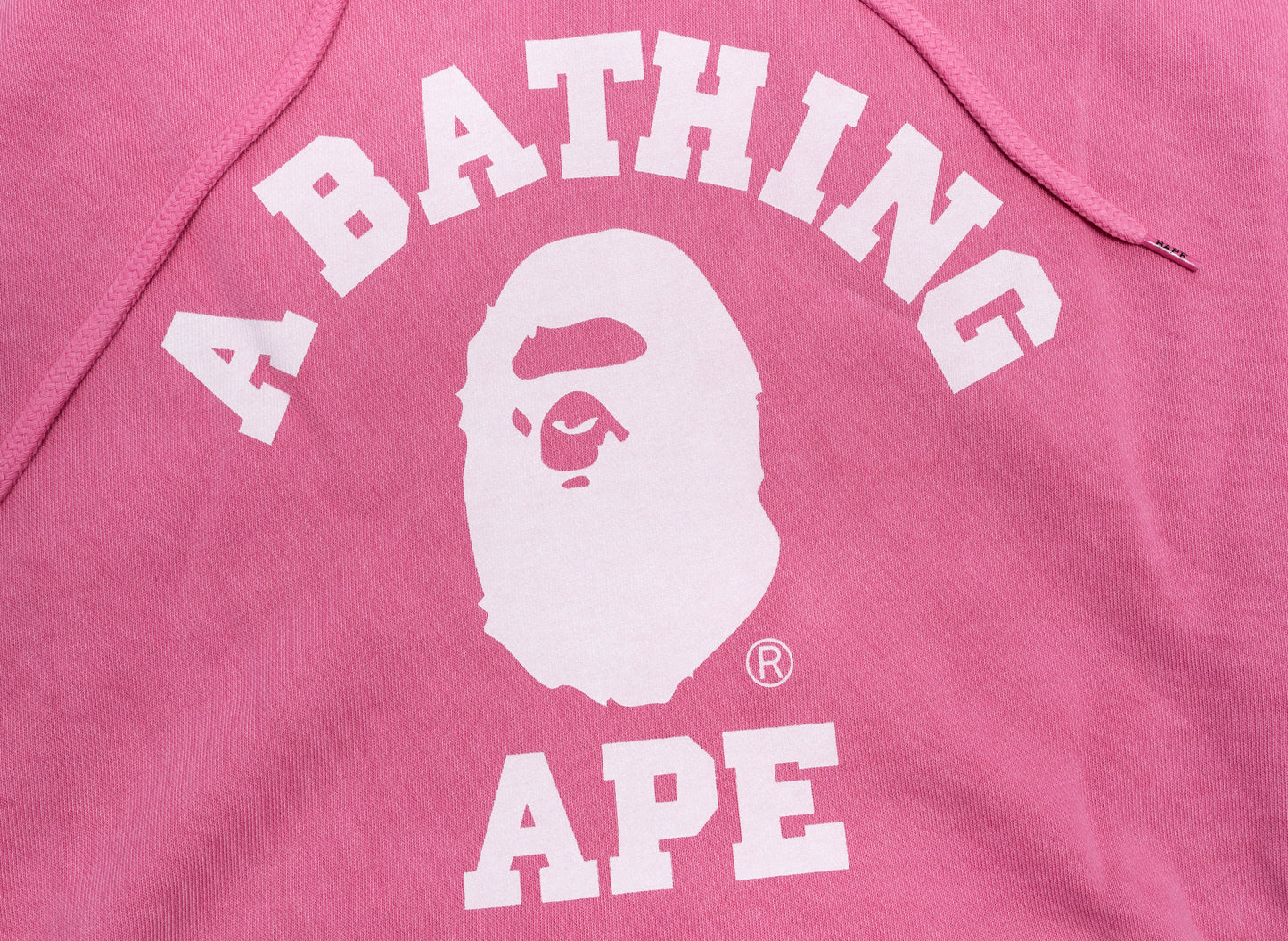 A Bathing Ape College Overdye Pullover Hoodie in Pink - view 2