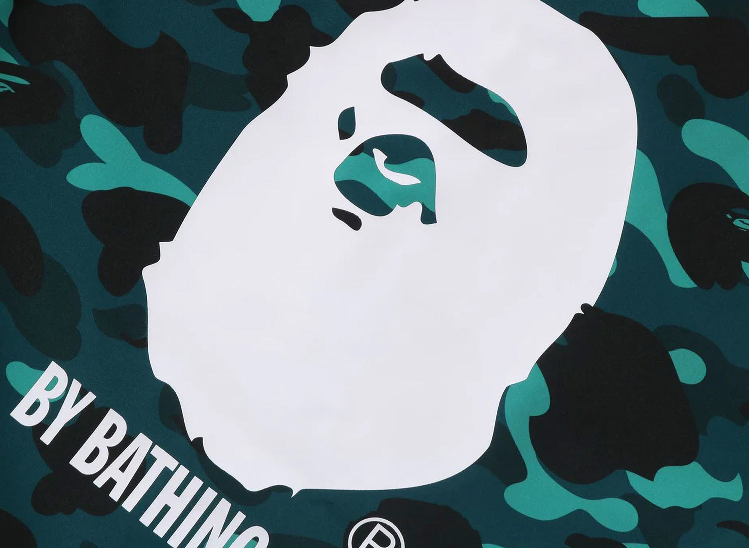 A Bathing Ape Color Camo Coach Jacket in Green — view 4