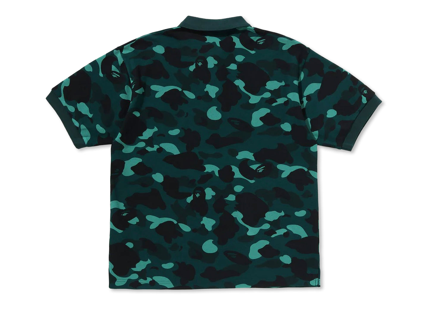 A Bathing Ape Color Camo One Point Relaxed Fit Polo in Green — view 2