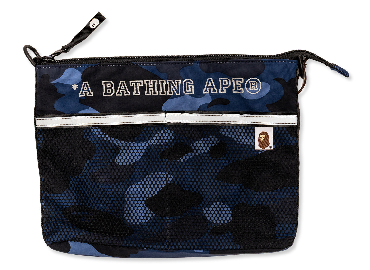 A Bathing Ape Color Camo Sacoche in Navy