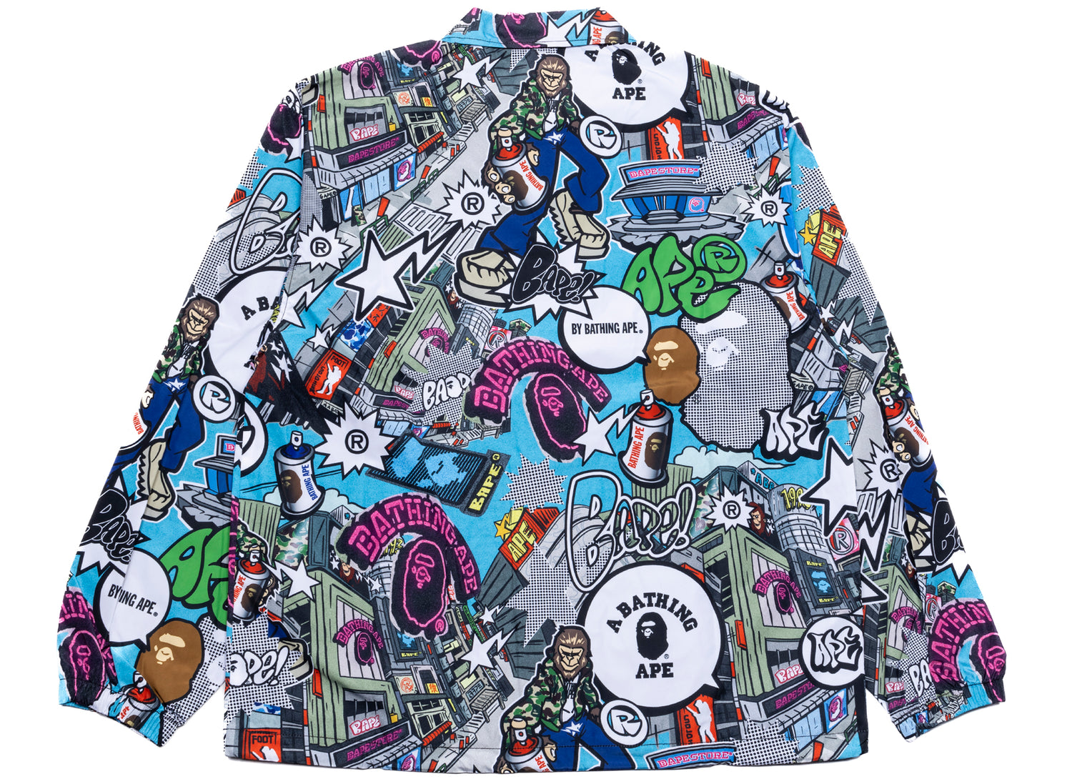 A Bathing Ape Comic Art Coach Jacket - view 2