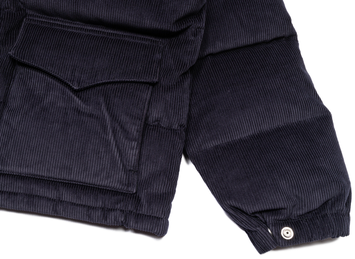 A Bathing Ape Corduroy Classic Down Jacket in Black - view 2