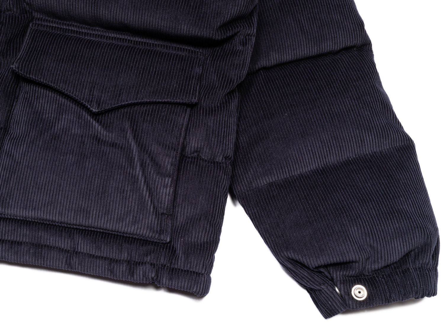 A Bathing Ape Corduroy Classic Down Jacket in Black - view 2