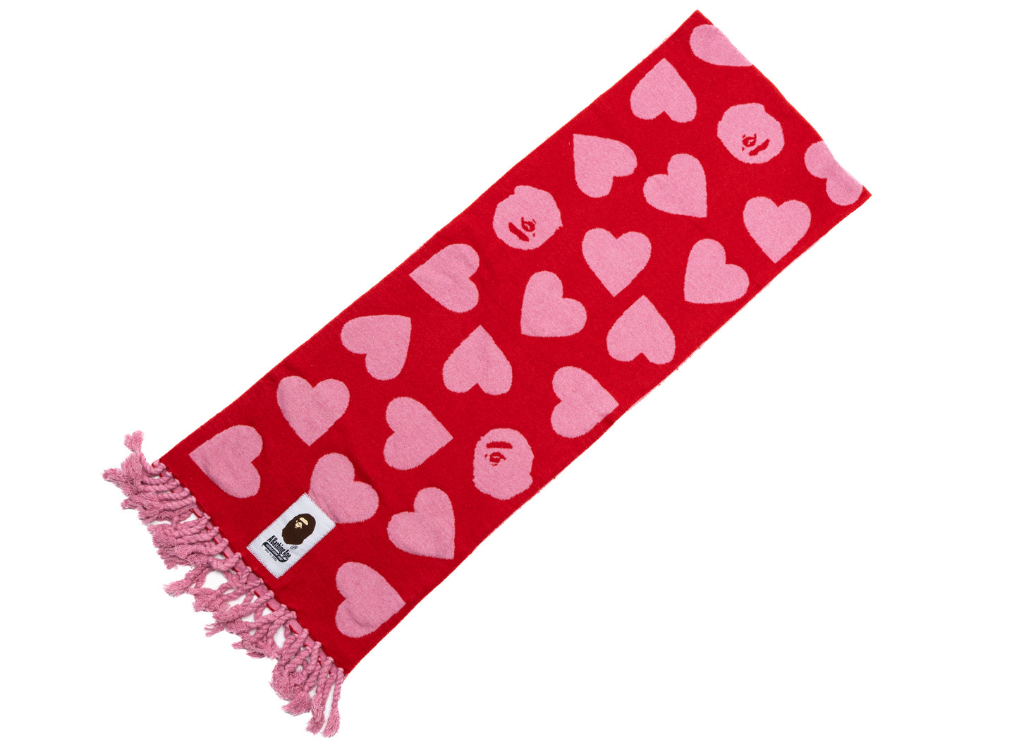 A Bathing Ape I Love Bape Wool Mix Scarf - view 2