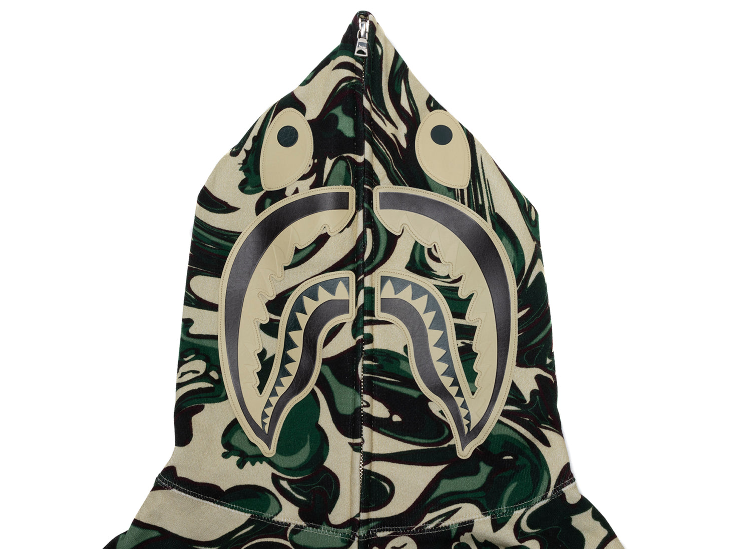 A Bathing Ape Marbling Camo Shark Relaxed Fit Full Zip Hoodie - view 2