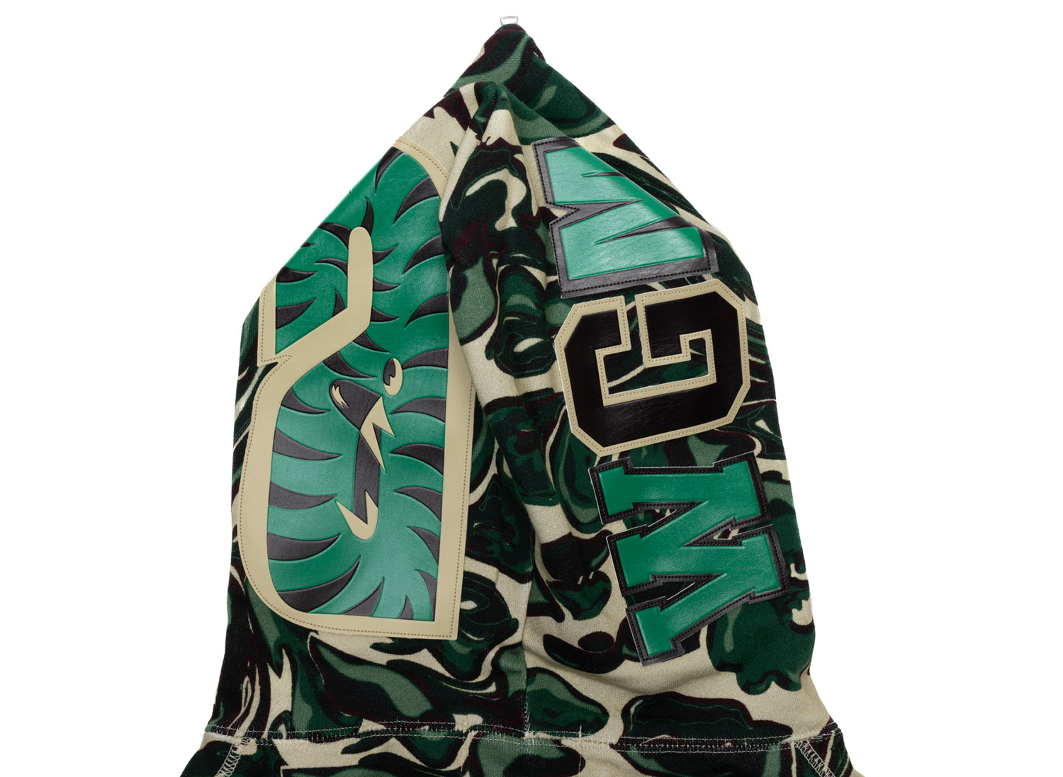 A Bathing Ape Marbling Camo Shark Relaxed Fit Full Zip Hoodie - view 3