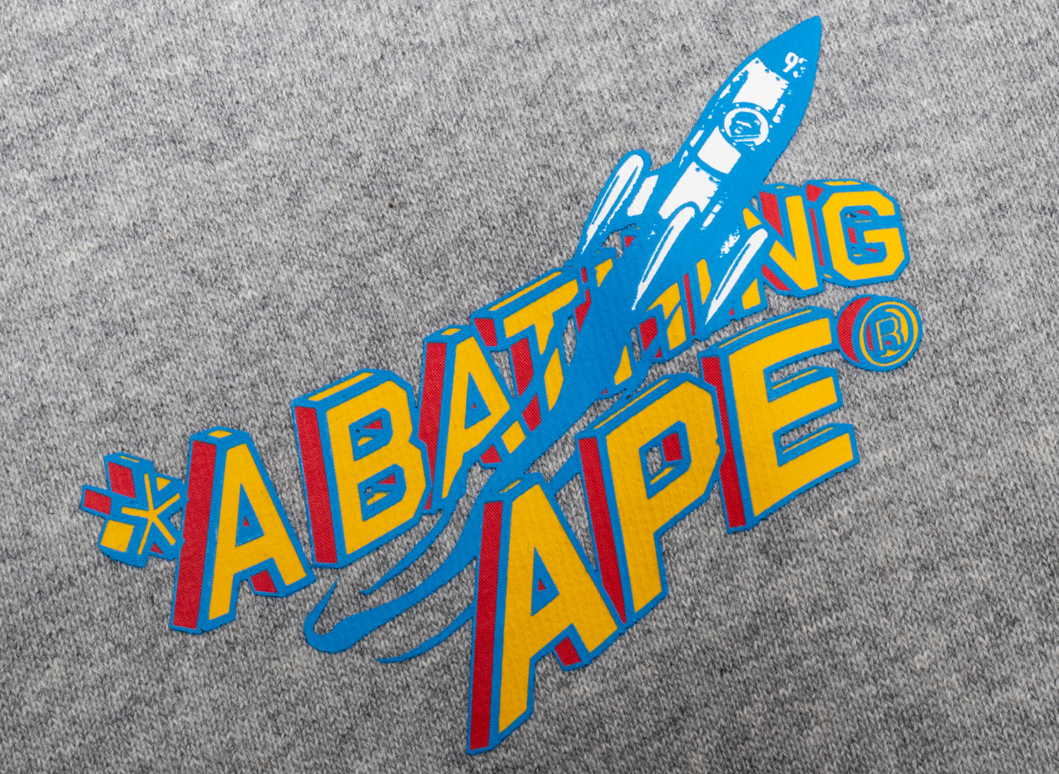 A Bathing Ape Moon Ape Head Pullover Hoodie in Grey - view 2