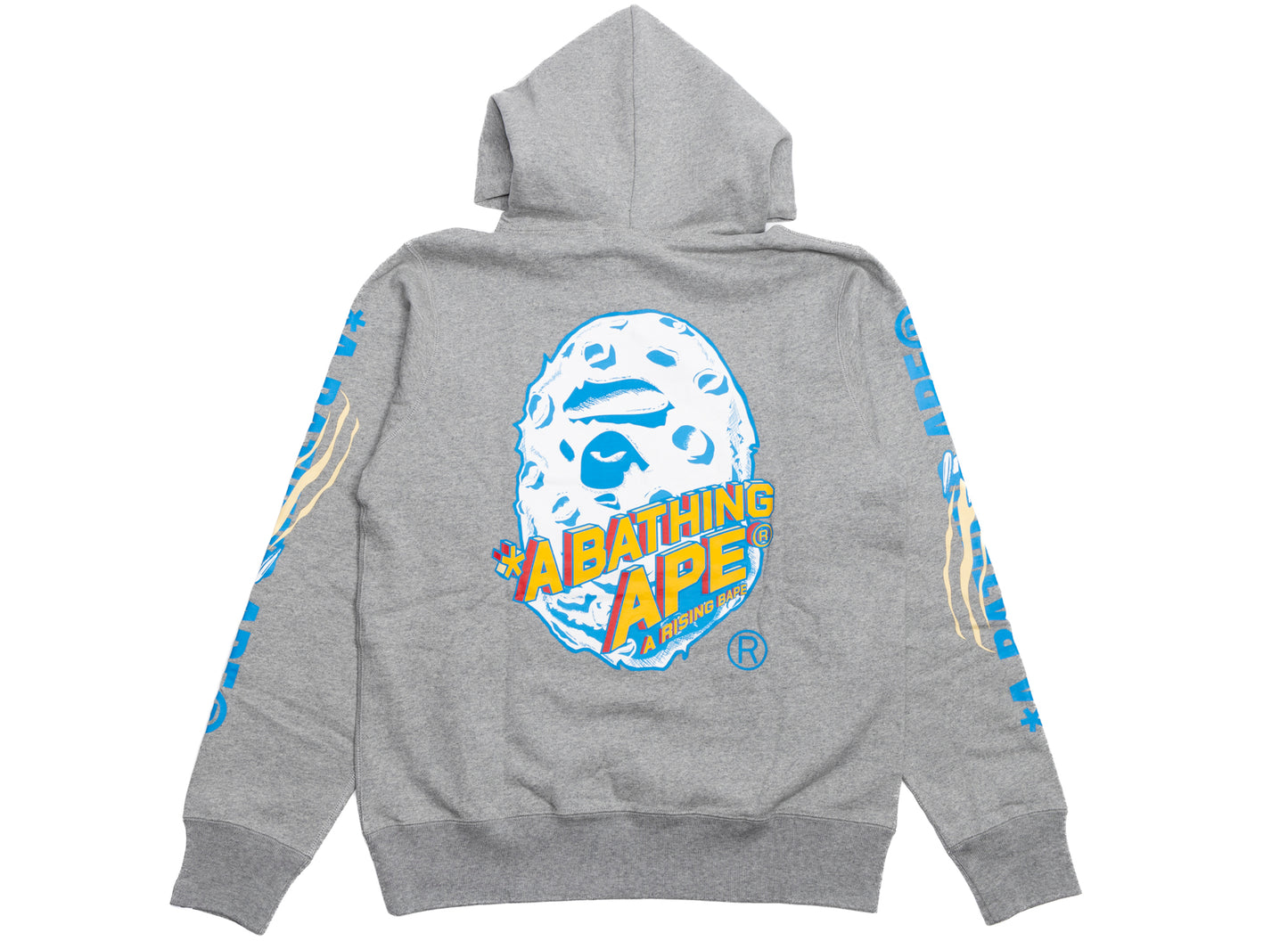 A Bathing Ape Moon Ape Head Pullover Hoodie in Grey - view 3