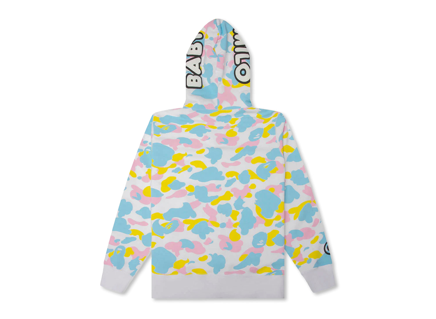 A Bathing Ape New Multi Camo Baby Milo Regular Fit Full Zip Parka in White — view 2