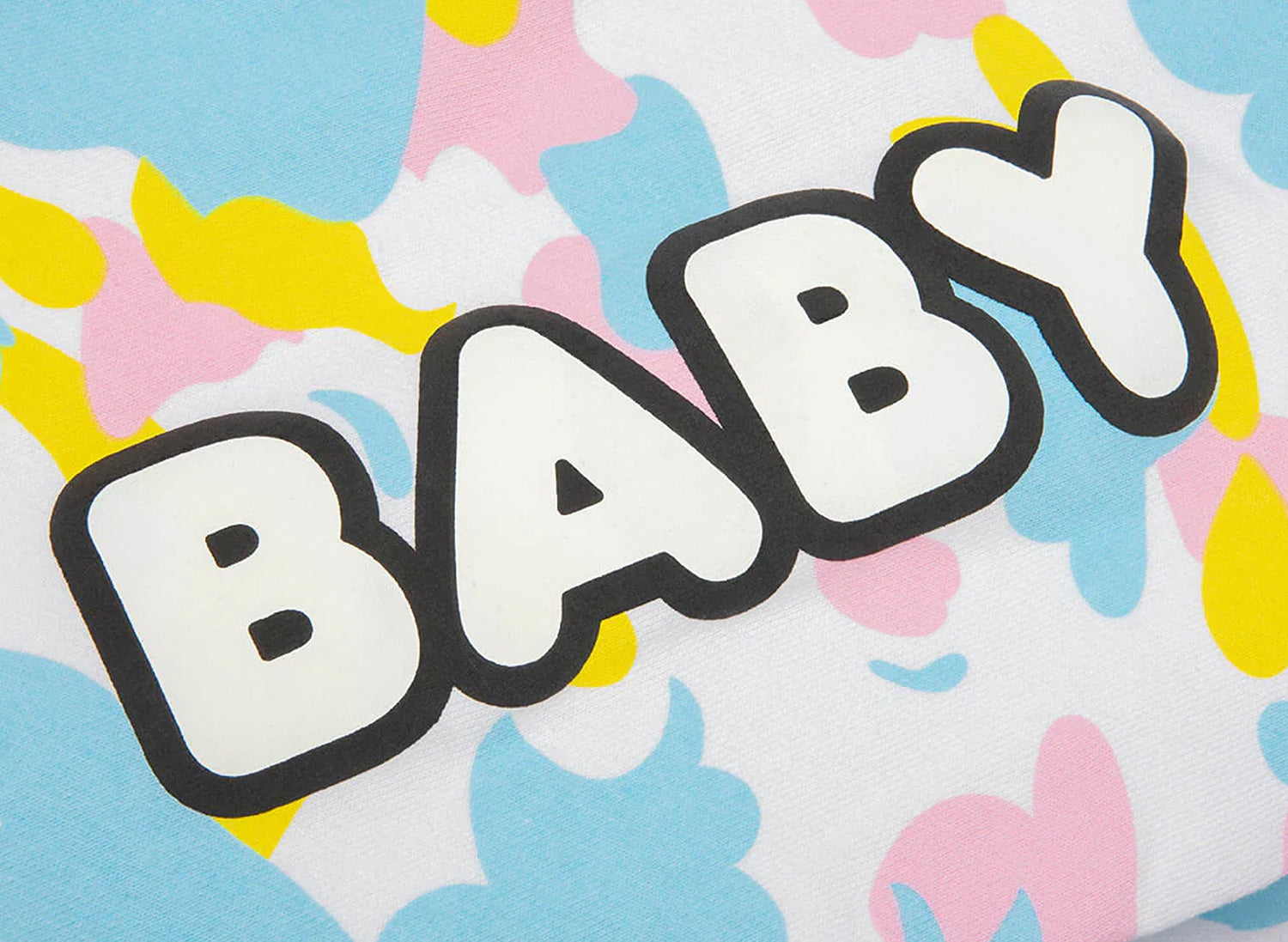 A Bathing Ape New Multi Camo Baby Milo Regular Fit Full Zip Parka in White — view 5