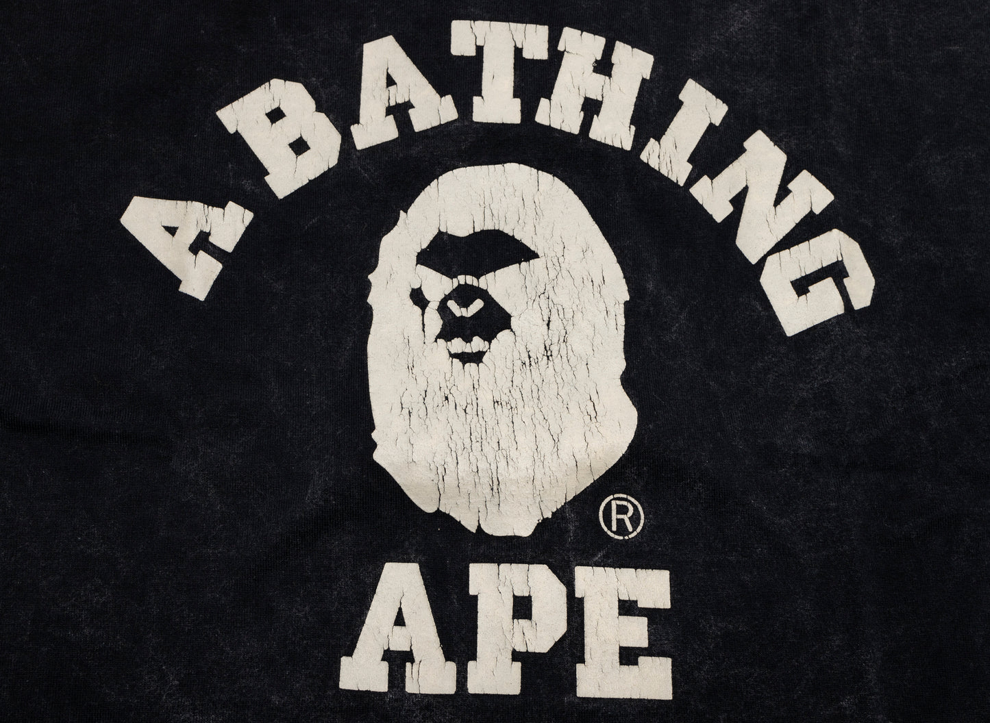 A Bathing Ape Overdye College Relaxed Fit Tee in Black - view 2