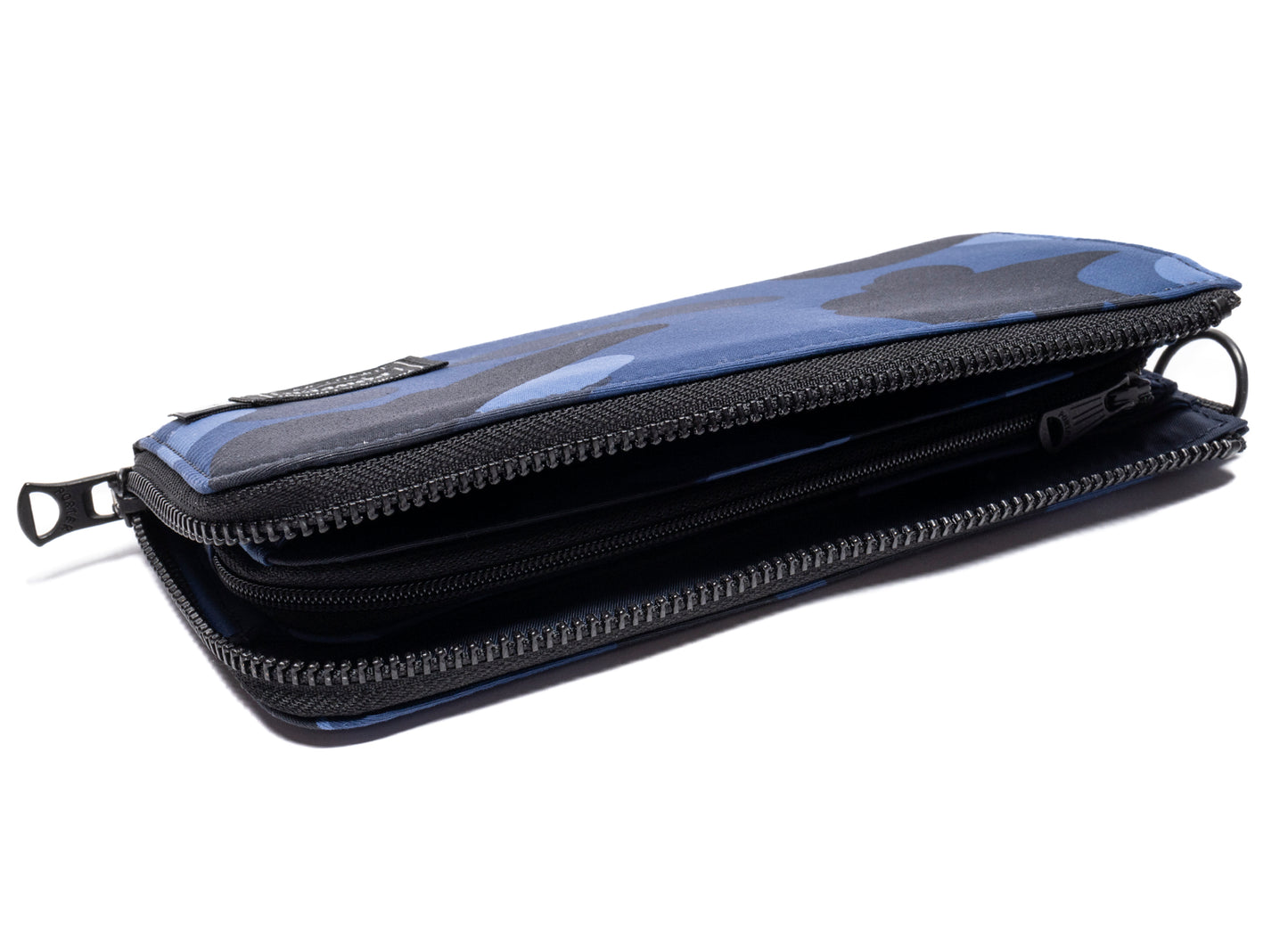 A Bathing Ape Porter Color Camo Long Wallet in Navy - view 2