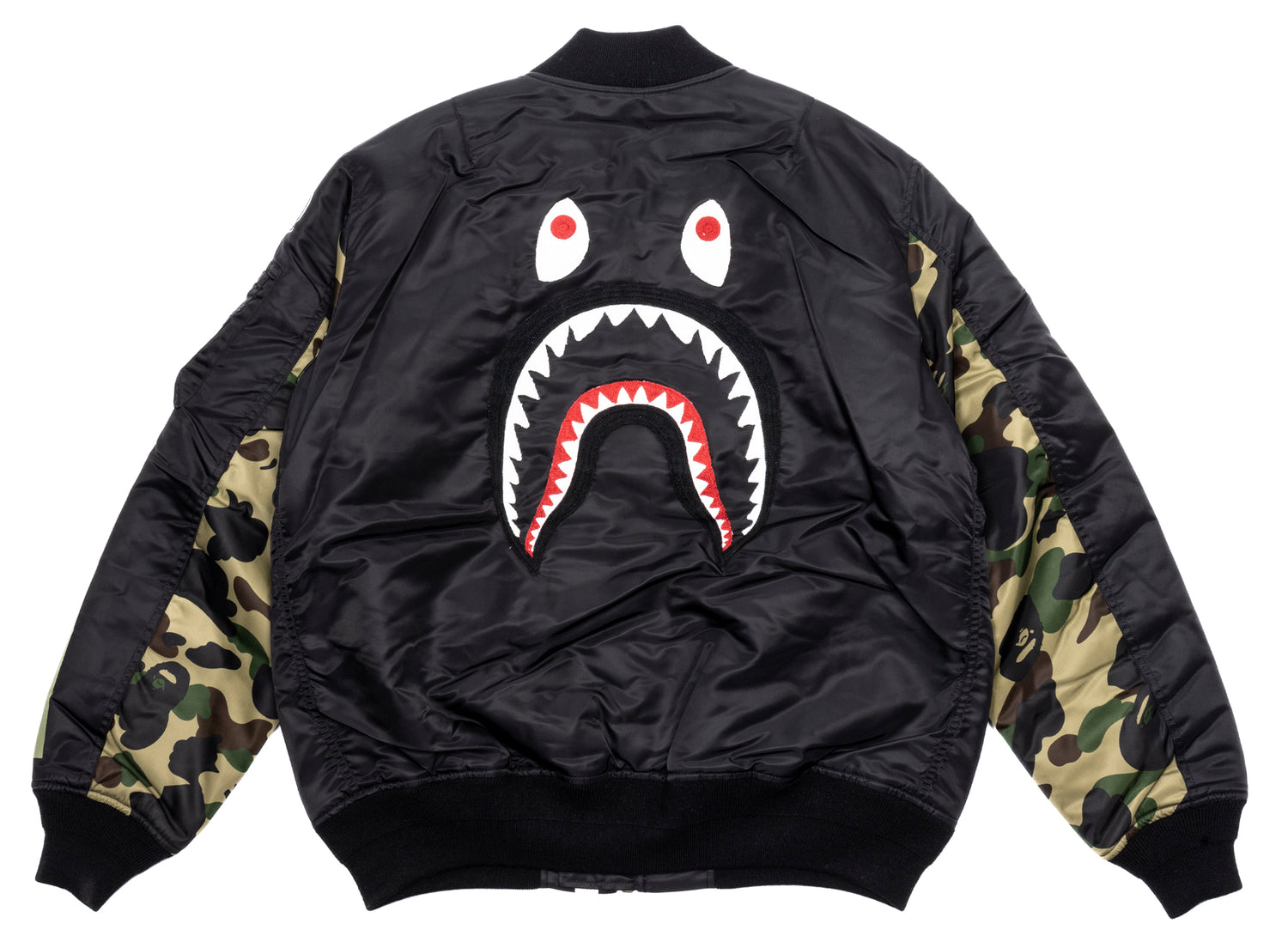 A Bathing Ape Shark MA-1 Jacket in Black | Oneness Boutique