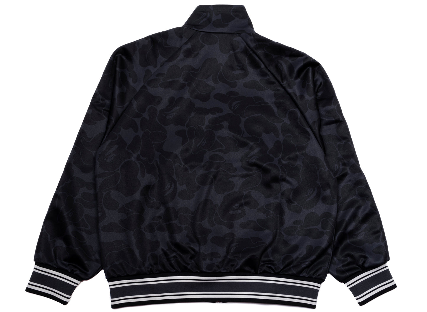 A Bathing Ape Solid Camo Bathing Ape Logo Relaxed Fit Track Jacket in Black - view 2