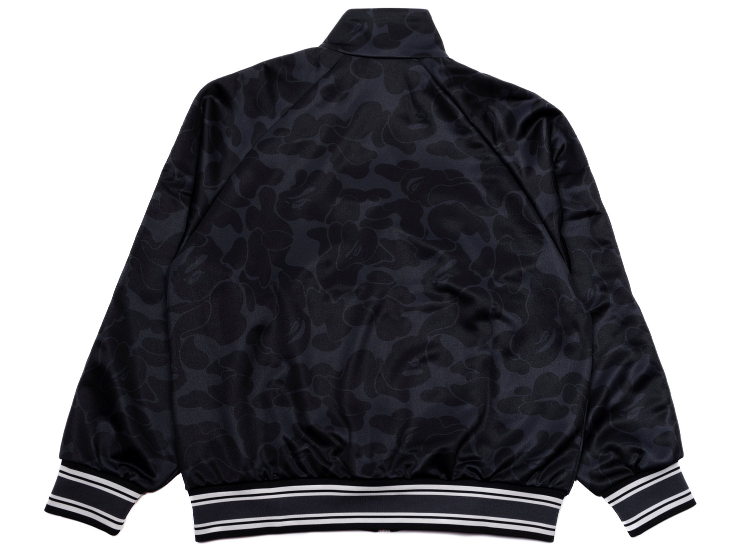 A Bathing Ape Solid Camo Bathing Ape Logo Relaxed Fit Track Jacket in Black - view 2