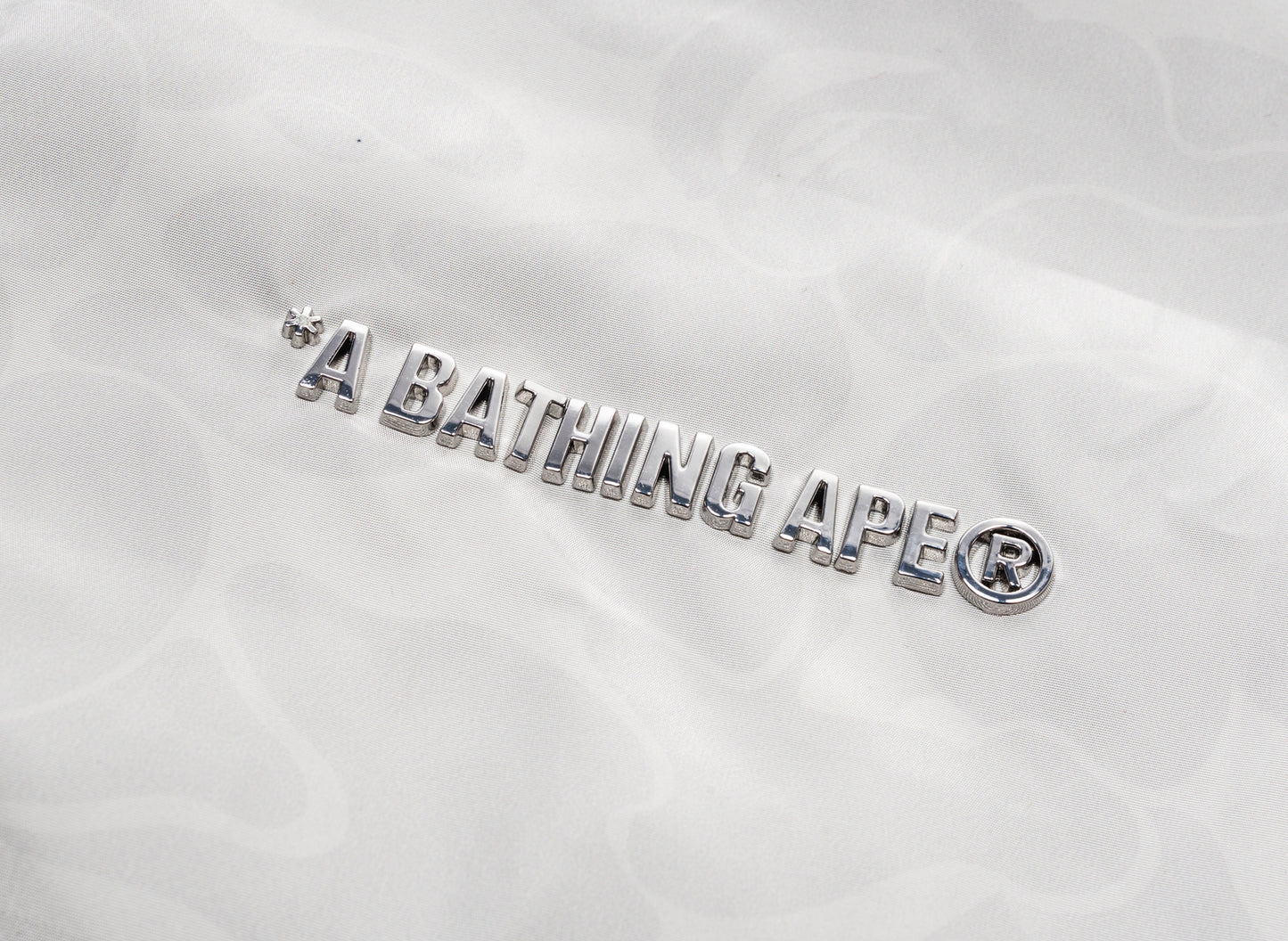 A Bathing Ape Solid Color Nylon Hooded Jacket in Grey - view 2