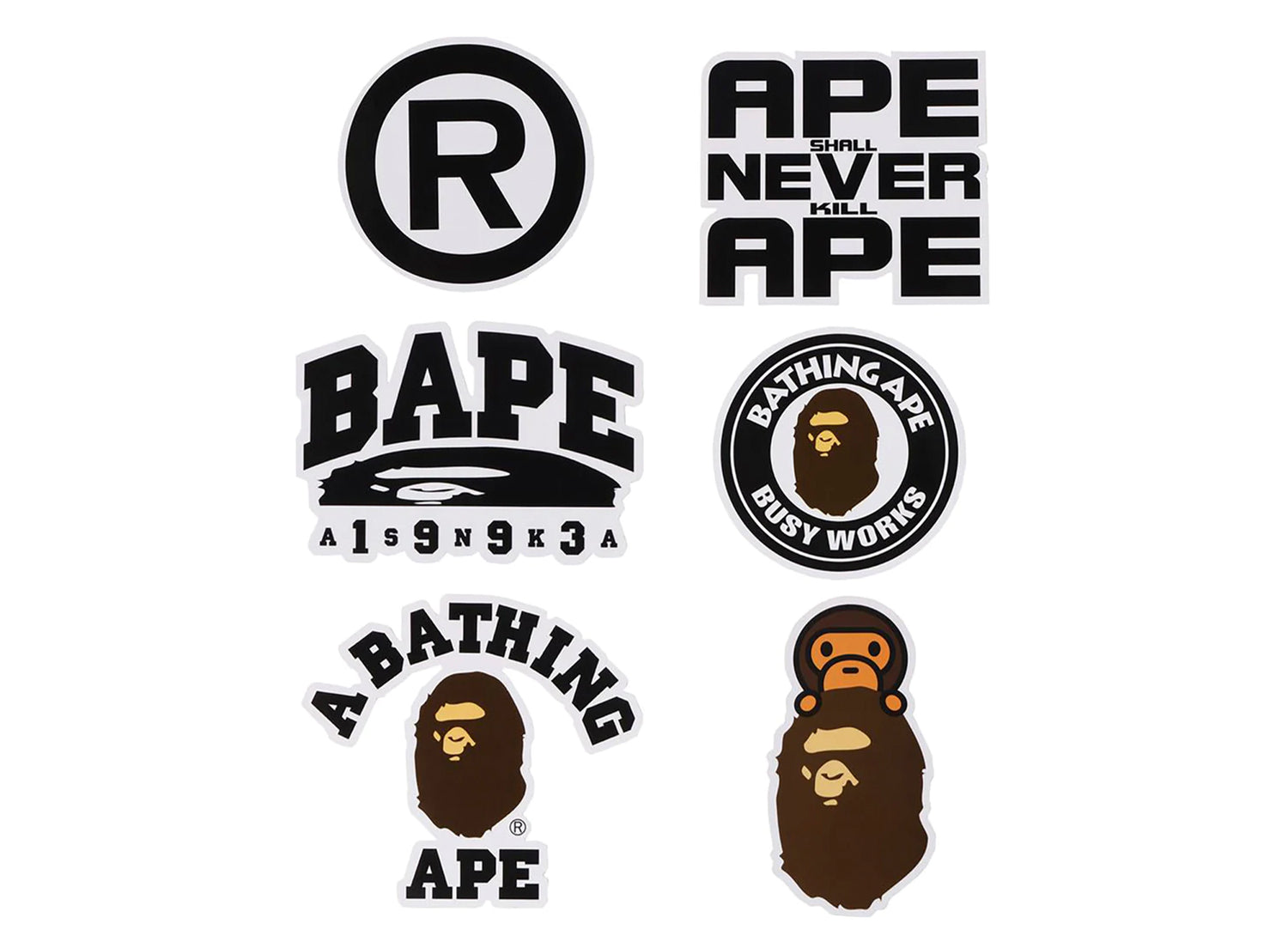 A Bathing Ape Sticker Set – Oneness Boutique