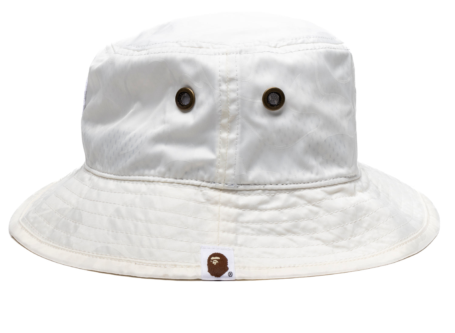 A Bathing Ape Tonal Solid Camo Bucket Hat in Ivory - view 2