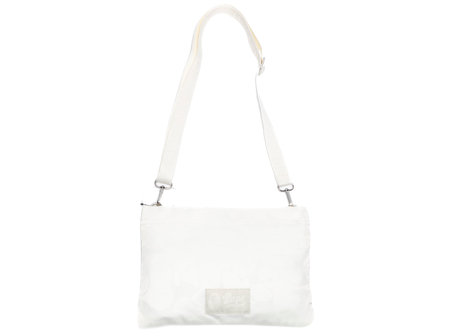 A Bathing Ape Tonal Solid Camo Shoulder Bag in Ivory - view 2