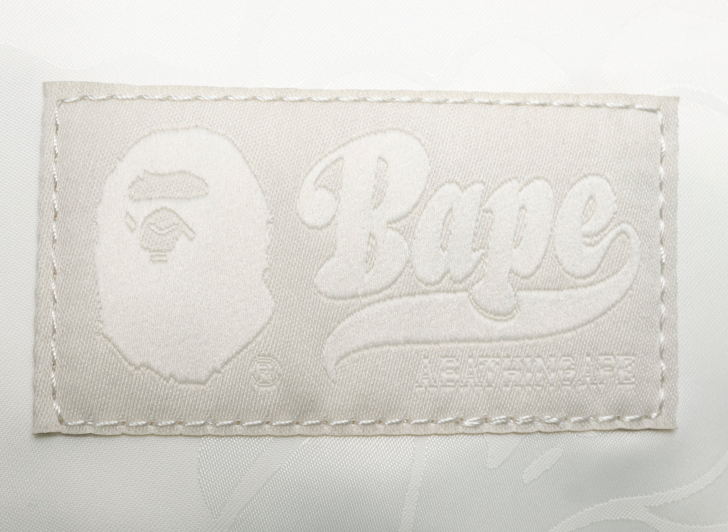 A Bathing Ape Tonal Solid Camo Waist Bag in Ivory - view 3