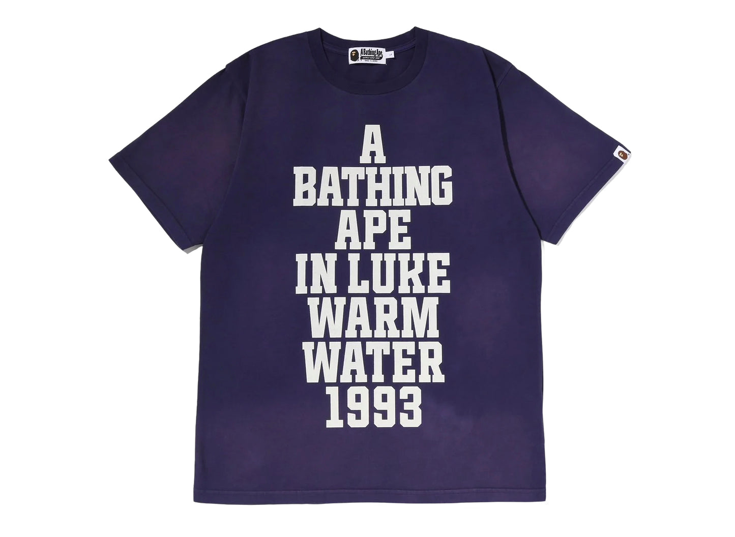 A Bathing Ape Vintage Effect Tee in Navy