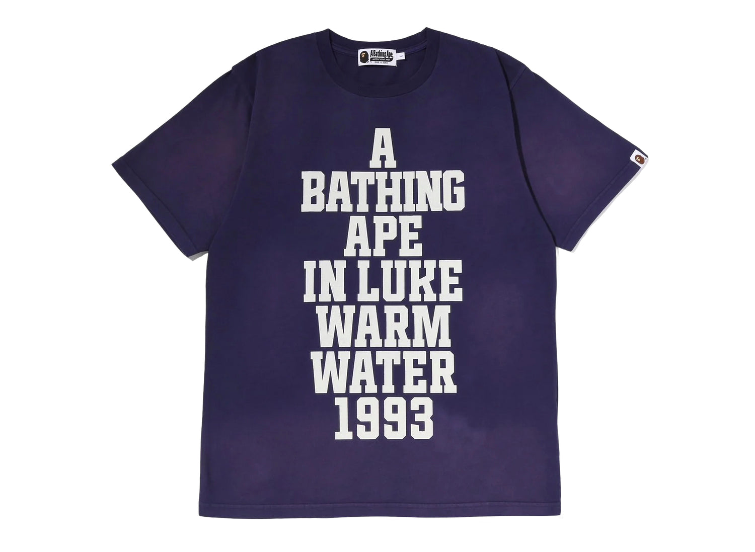 A Bathing Ape Vintage Effect Tee in Navy