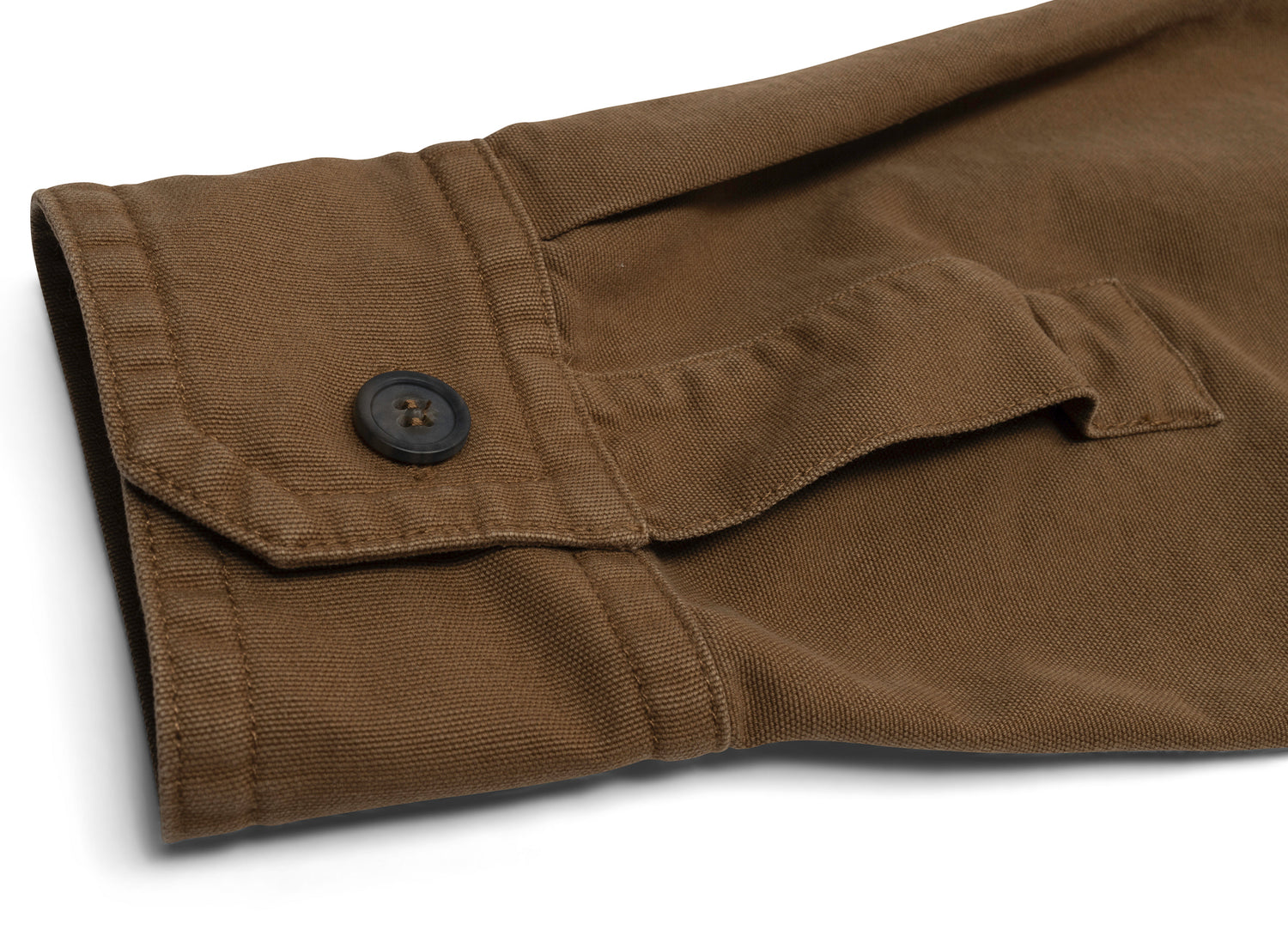 A.P.C. Basile Logo Overshirt in Camel - view 3