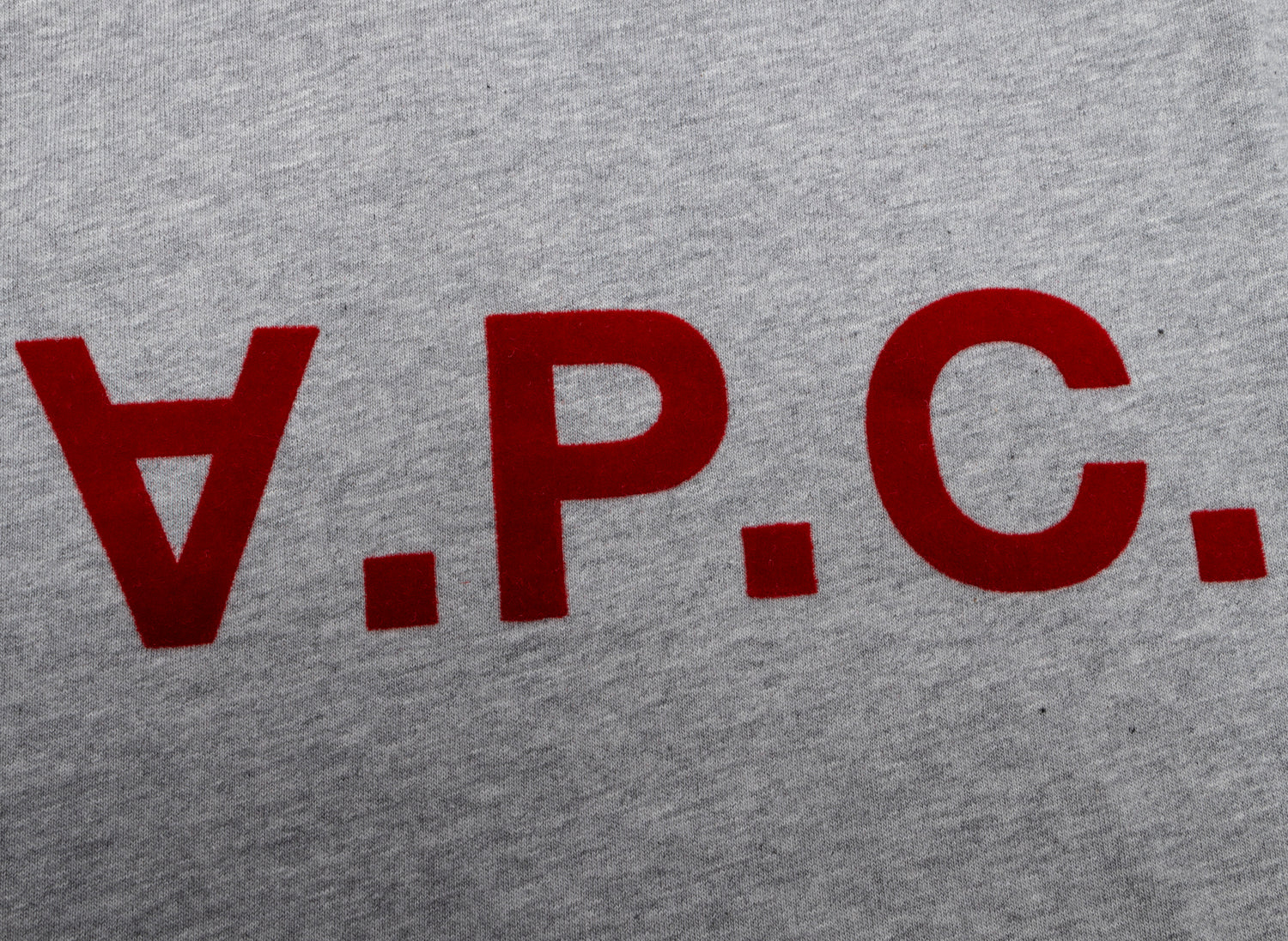 A.P.C. VPC Color H T-Shirt in Grey/Red - view 2