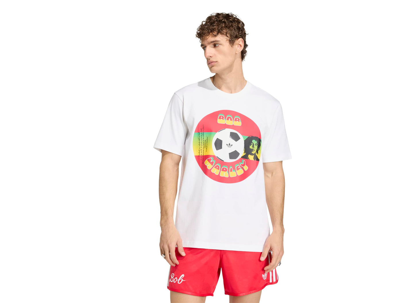 Adidas Bob Marley OG Tee in White — view 2