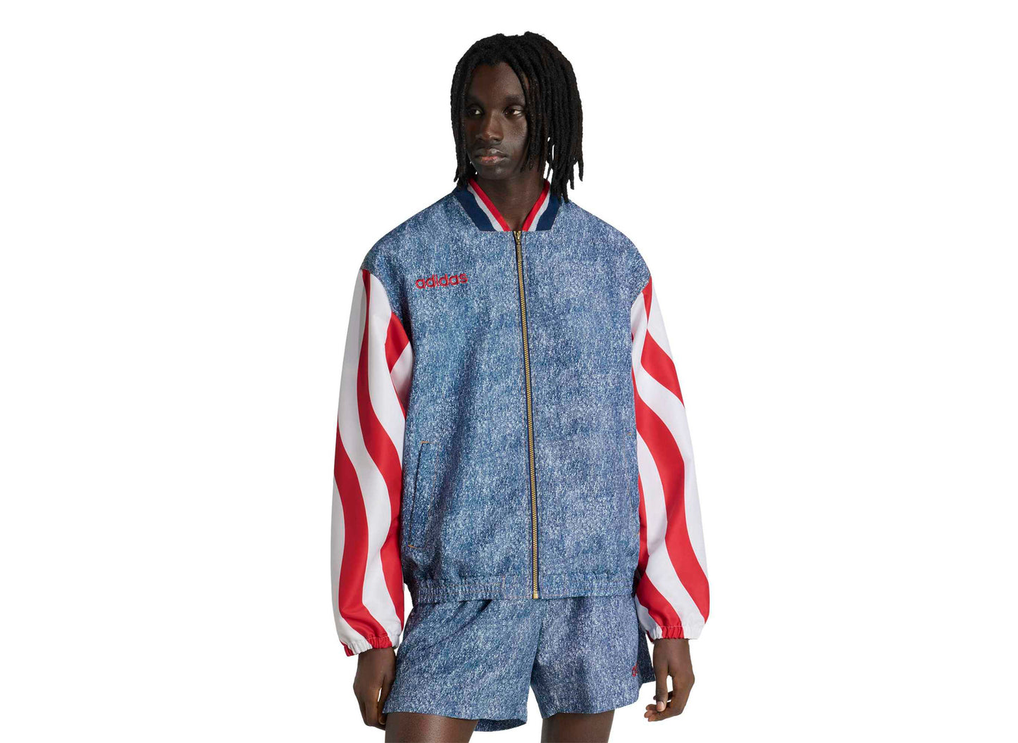 Adidas Denim Graphic Track Top — view 2