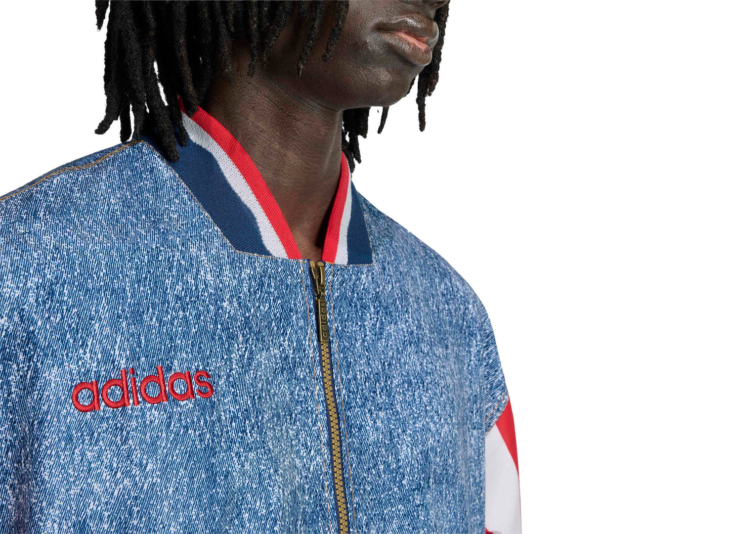 Adidas Denim Graphic Track Top — view 4