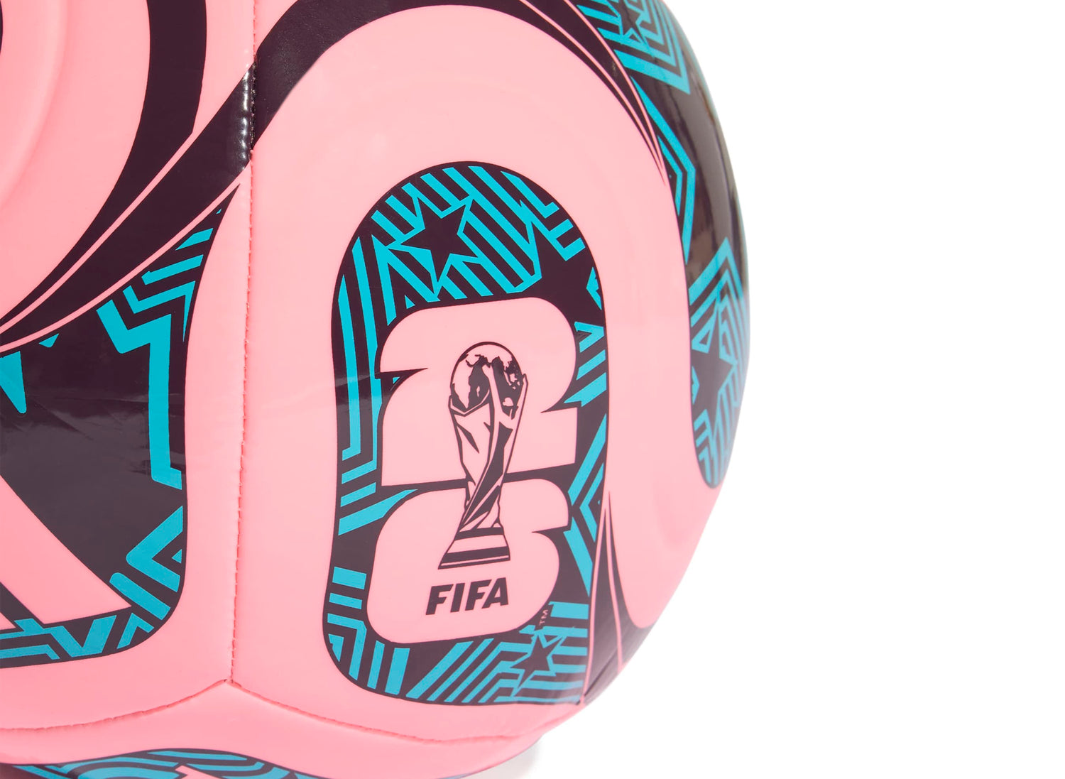 Adidas Fifa World Cup Trionda Club Ball in Beam Pink / Teal — view 3