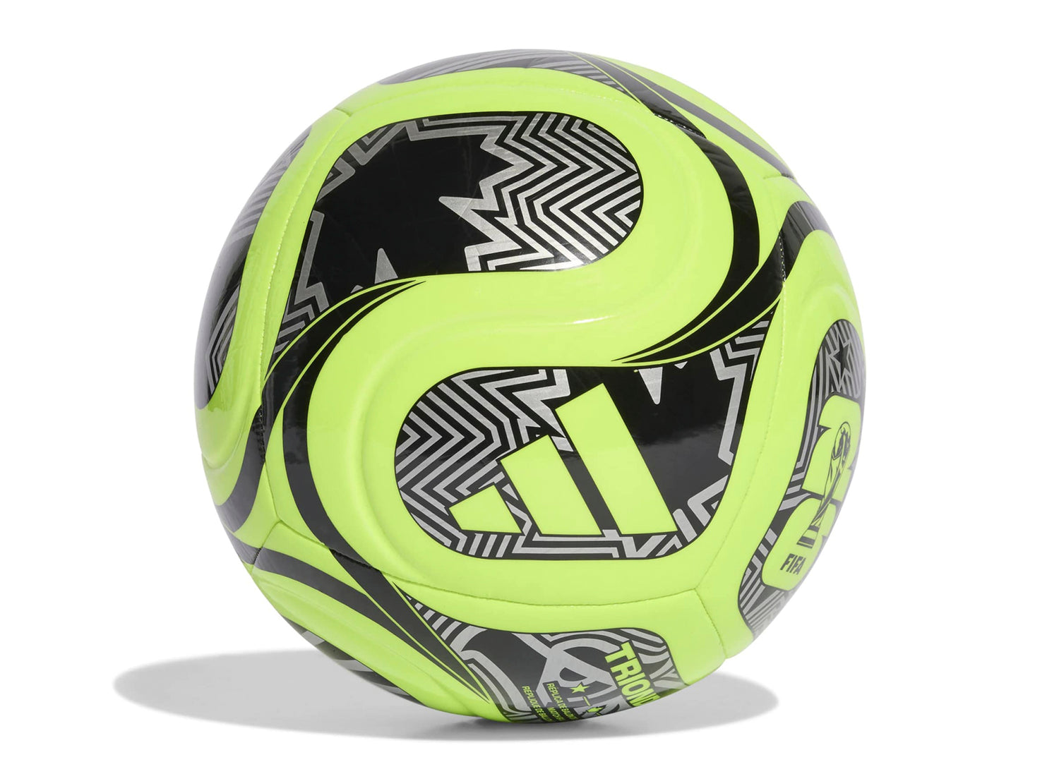 Adidas Fifa World Cup Trionda Club Ball in Lucid Lemon / Black — view 2