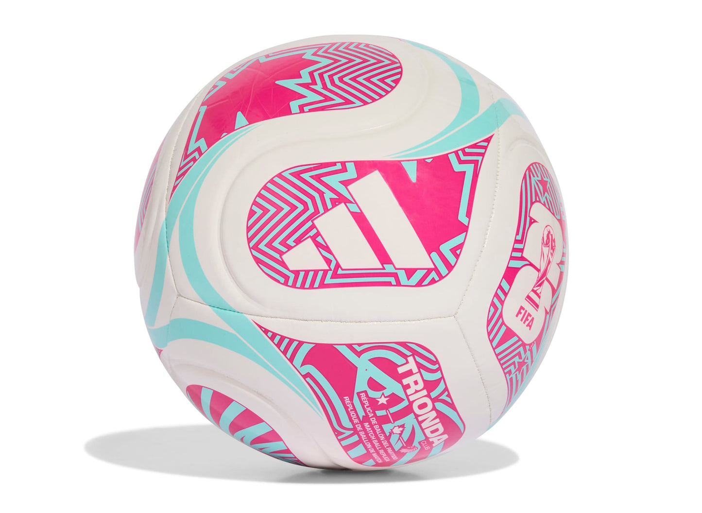 Adidas Fifa World Cup Trionda Club Ball in White / Pink — view 2