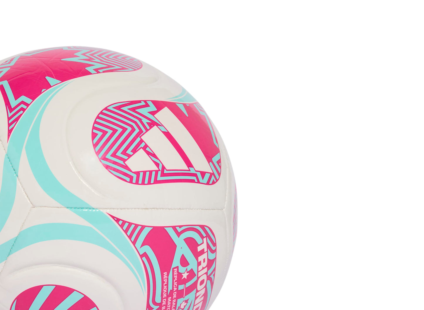 Adidas Fifa World Cup Trionda Club Ball in White / Pink — view 3