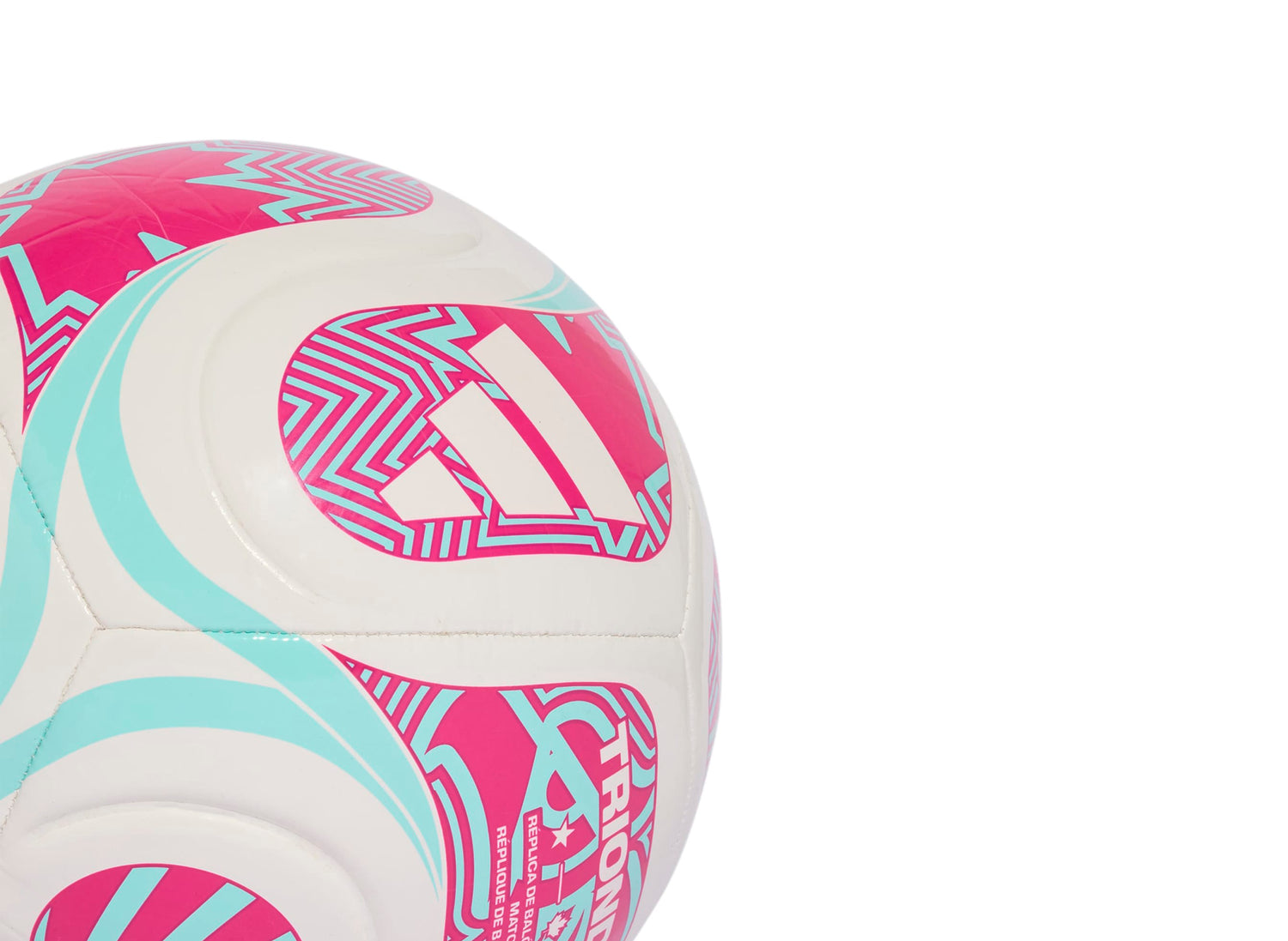 Adidas Fifa World Cup Trionda Club Ball in White / Pink — view 3