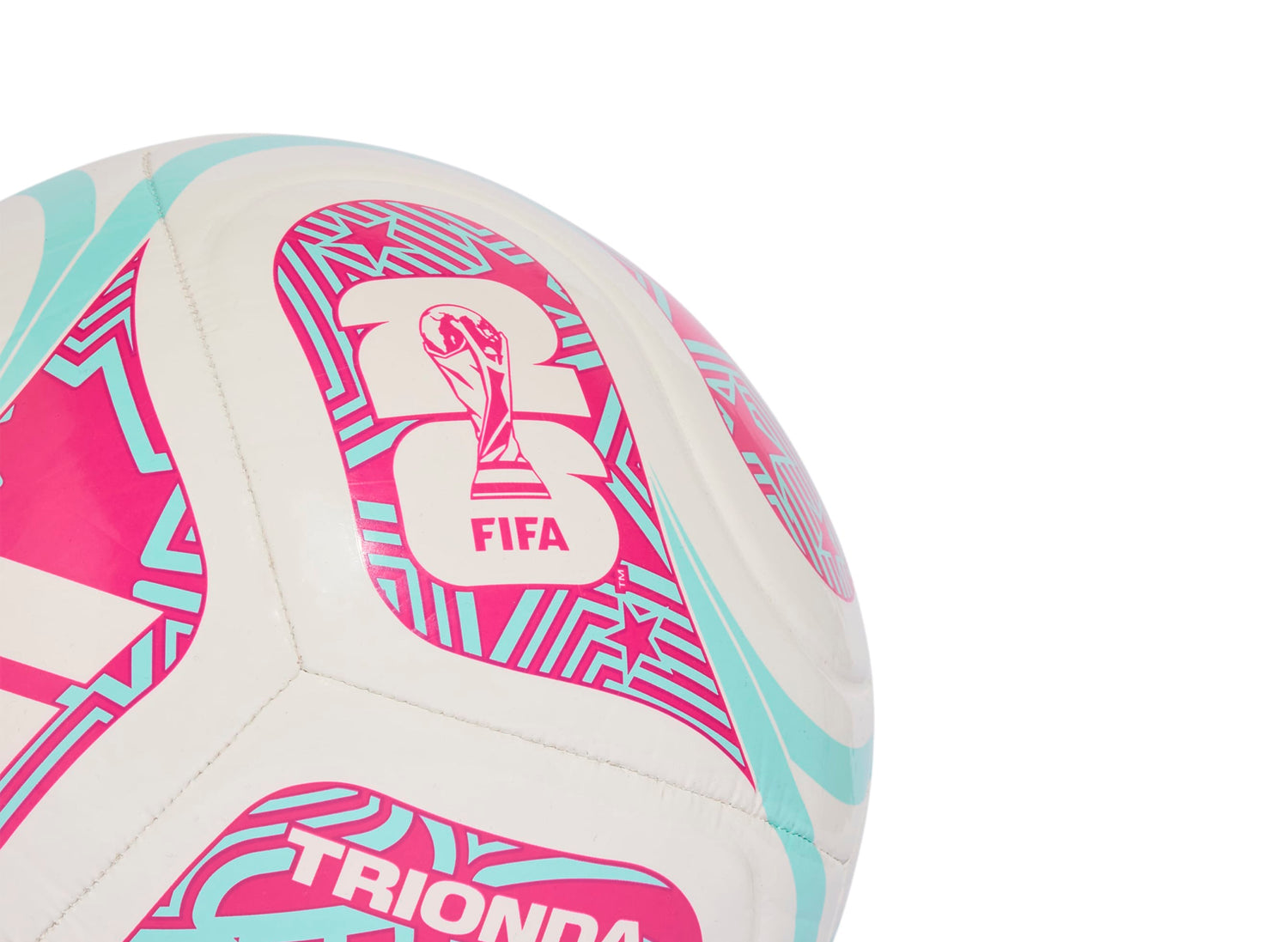 Adidas Fifa World Cup Trionda Club Ball in White / Pink — view 4