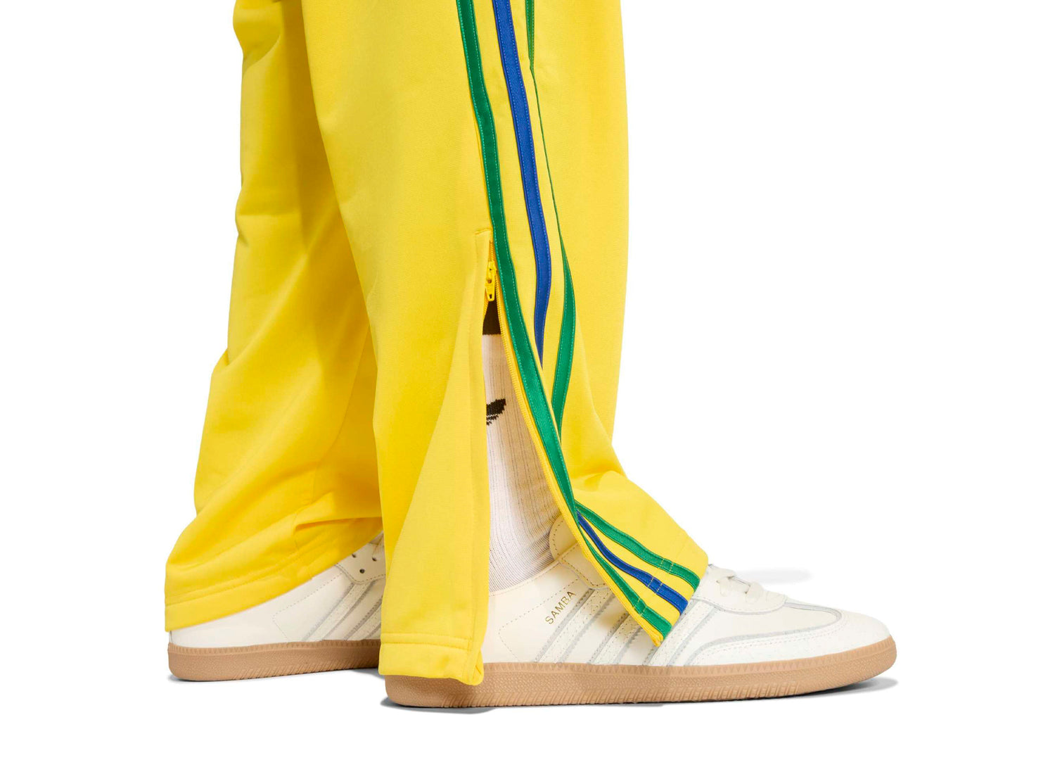 Adidas Firebird Track Pants in 'EQT Yellow' - view 3