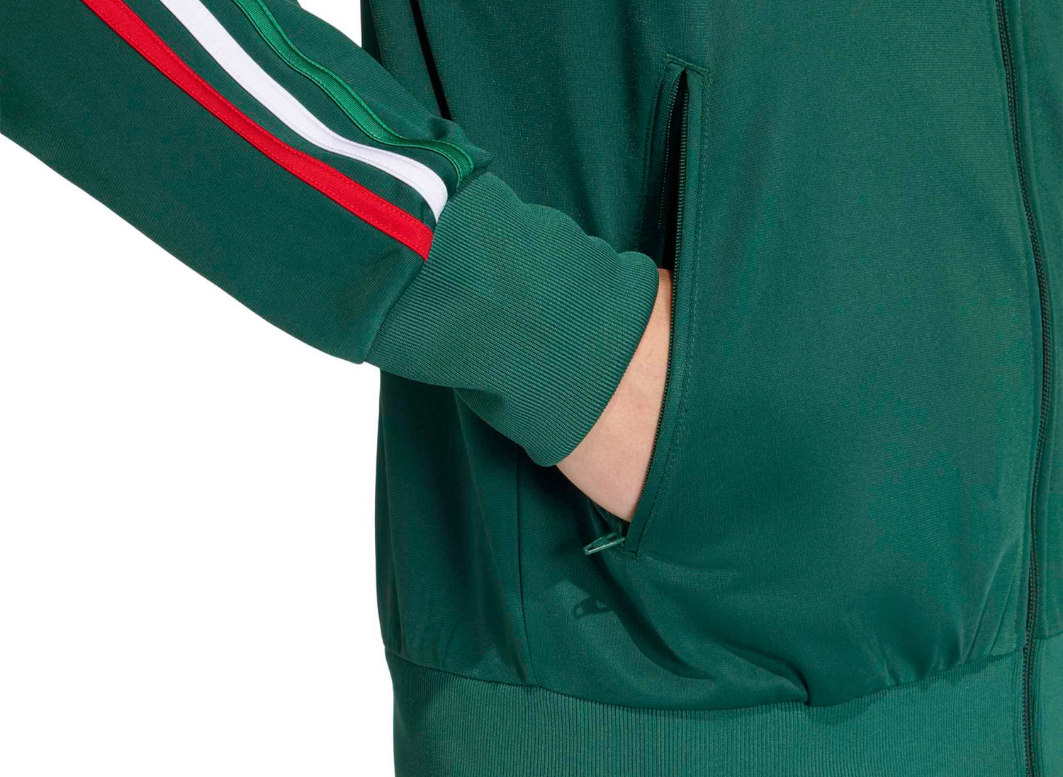 Adidas Firebird Track Top in 'Team Dark Green' — view 2