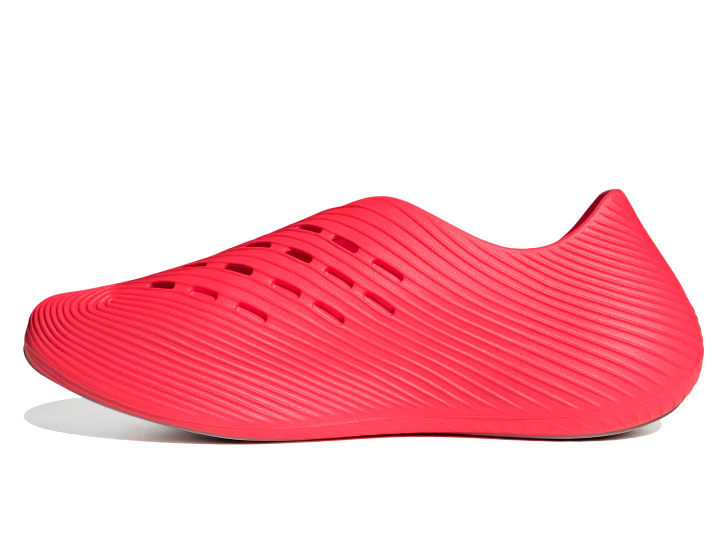 Adidas Purechill Slides in Lucid Red / Matte Silver — view 3