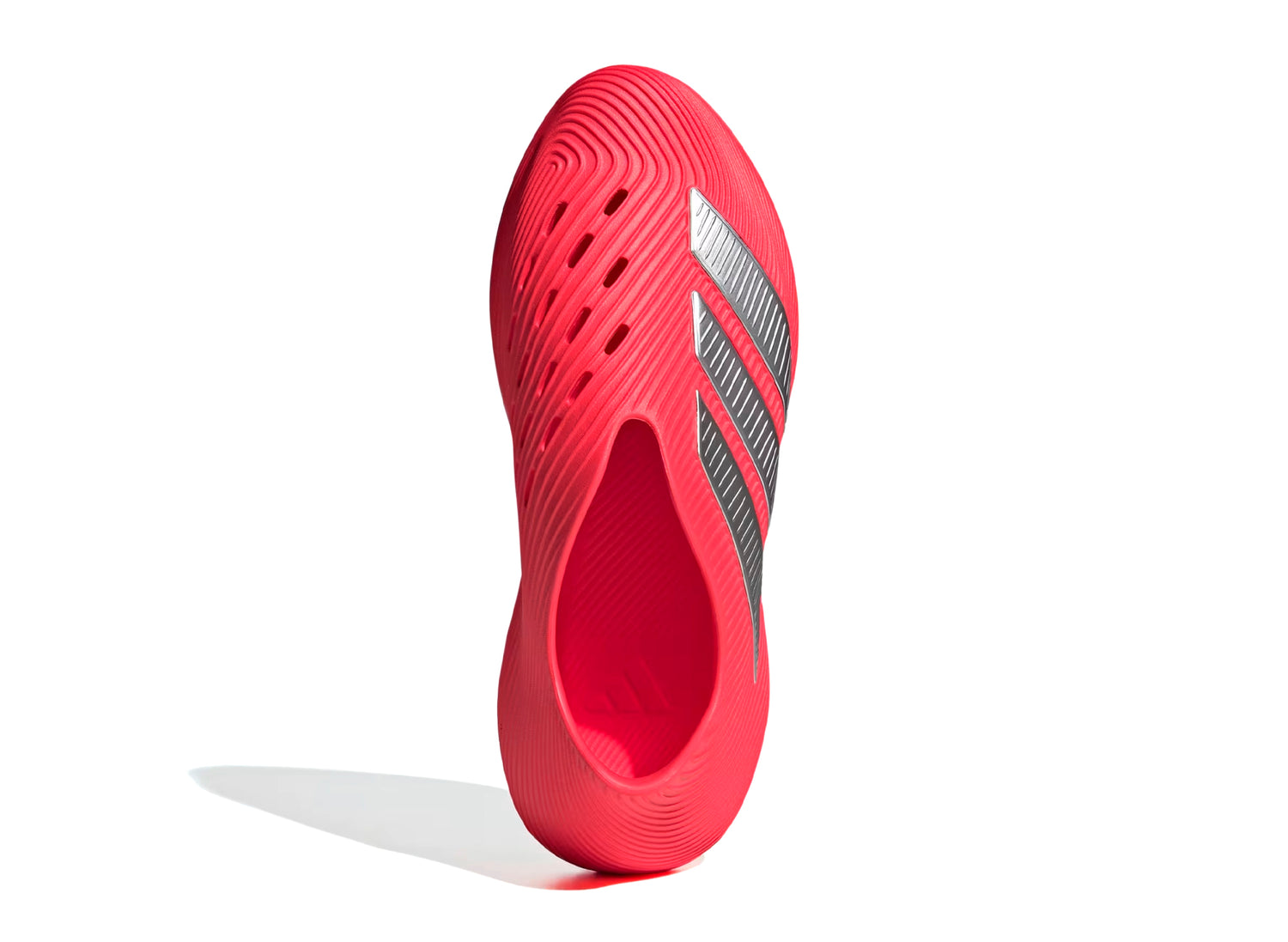 Adidas Purechill Slides in Lucid Red / Matte Silver — view 4