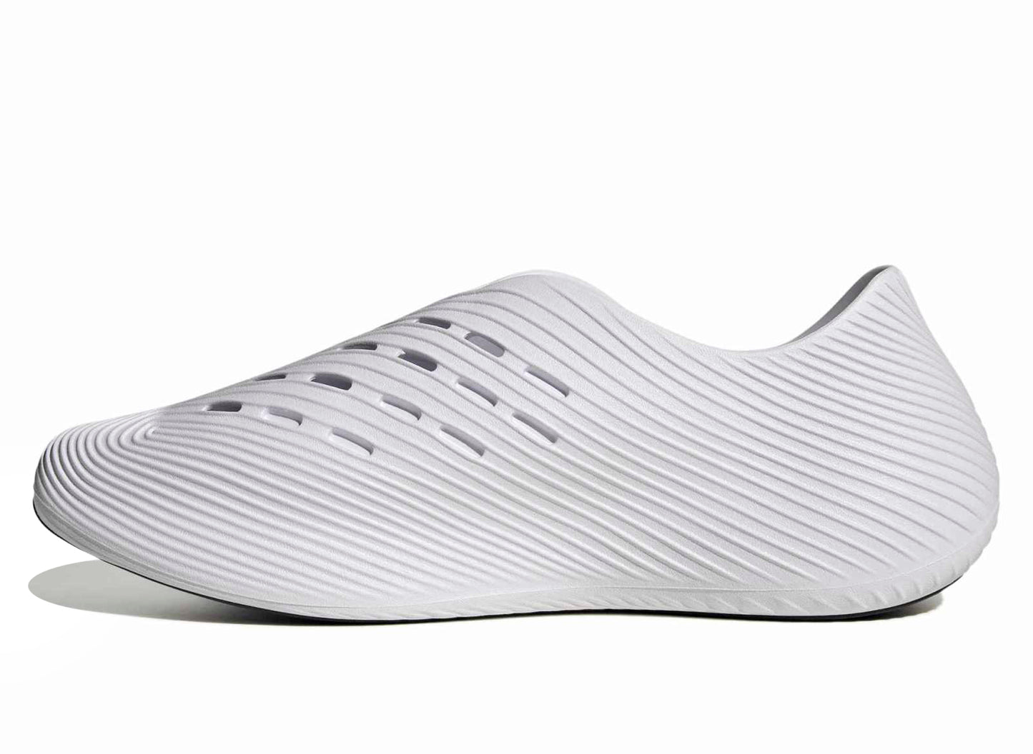 Adidas Purechill Slides in White / Gold Metallic — view 3